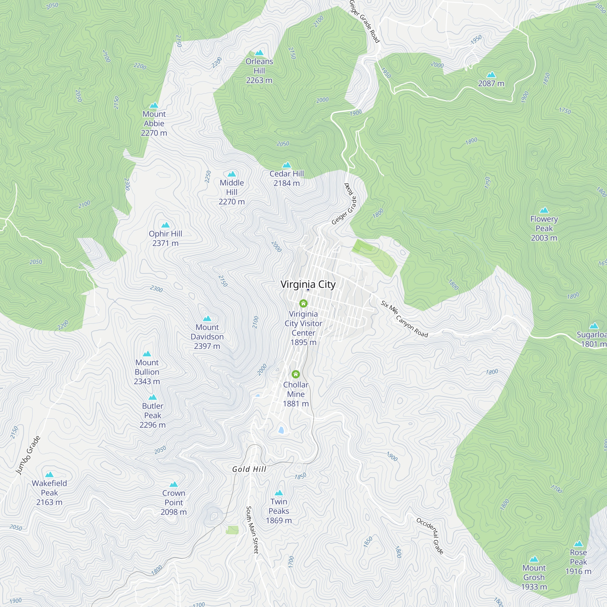 Viriginia City Visitor Center map