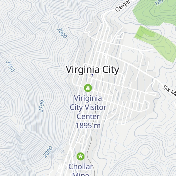 Map of Viriginia City Visitor Center