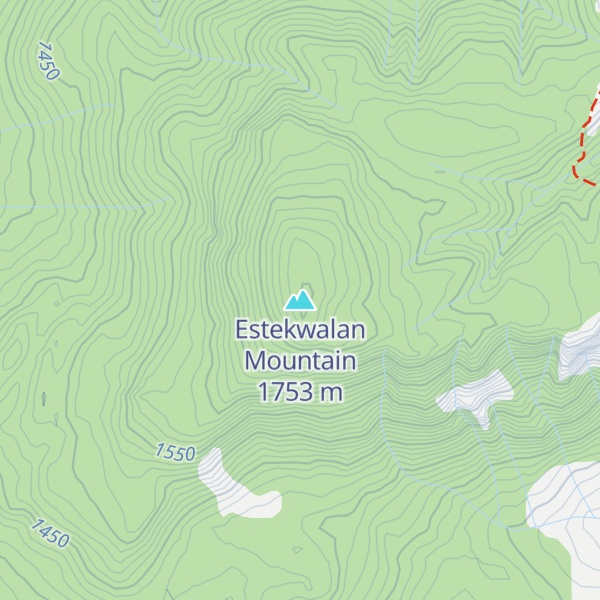 Map of Estekwalan Mountain