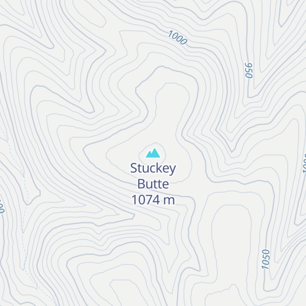 Map of Stuckey Butte