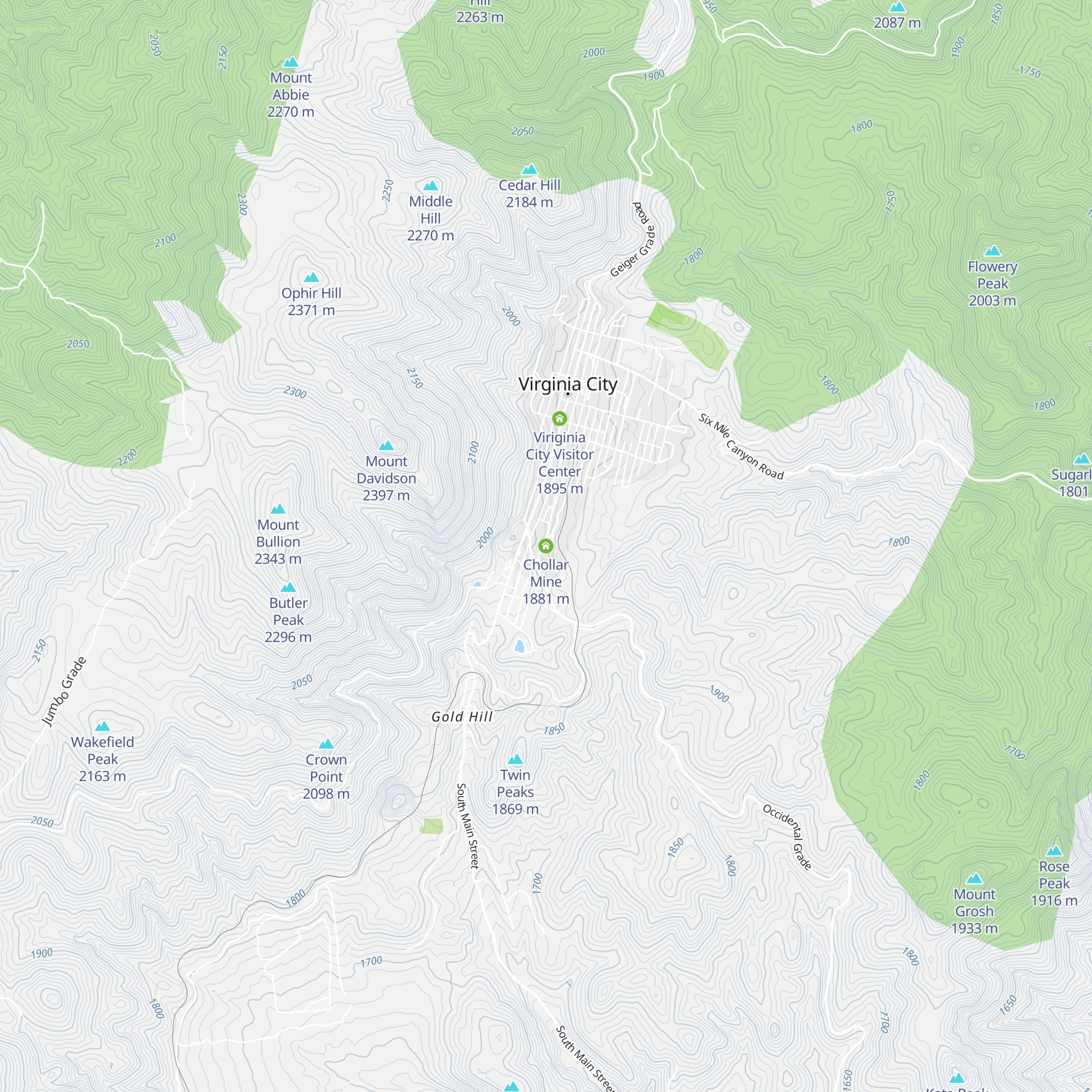Chollar Mine map