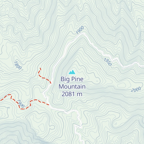 Map of Big Pine Mountain