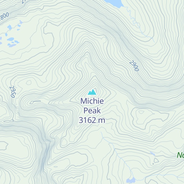 Map of Michie Peak