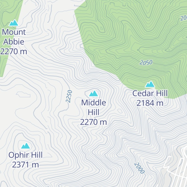 Map of Middle Hill