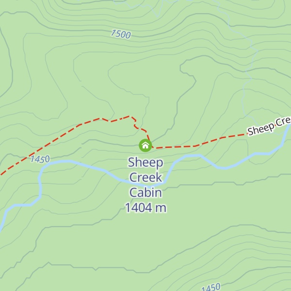Map of Sheep Creek Cabin