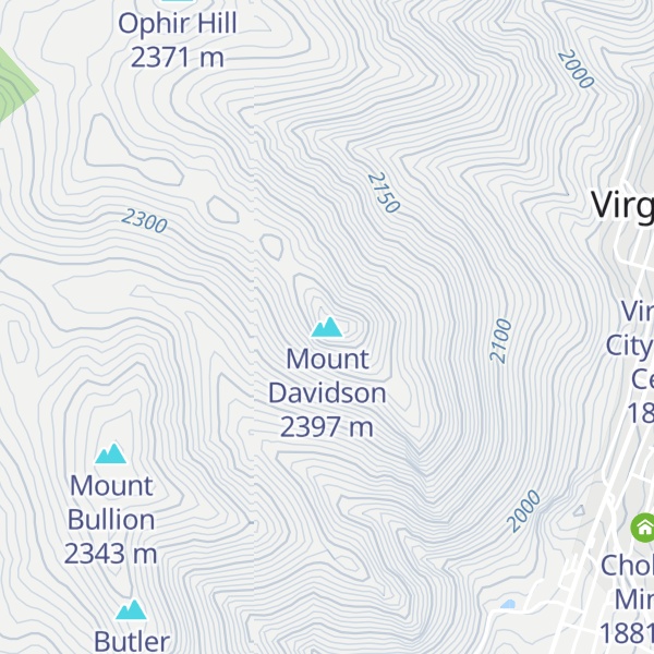 Map of Mount Davidson