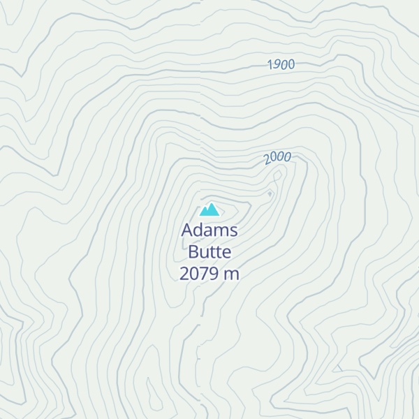 Map of Adams Butte
