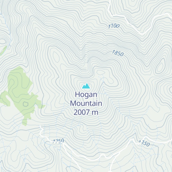 Map of Hogan Mountain