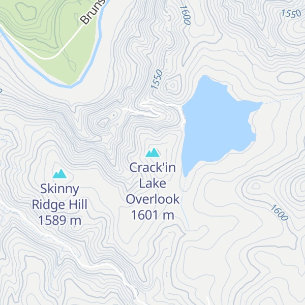 Map of Crack'in Lake Overlook