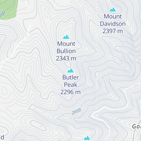 Map of Butler Peak
