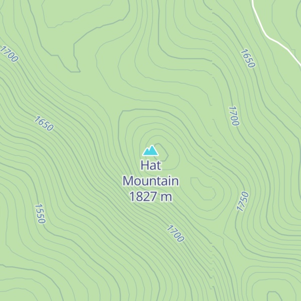 Map of Hat Mountain