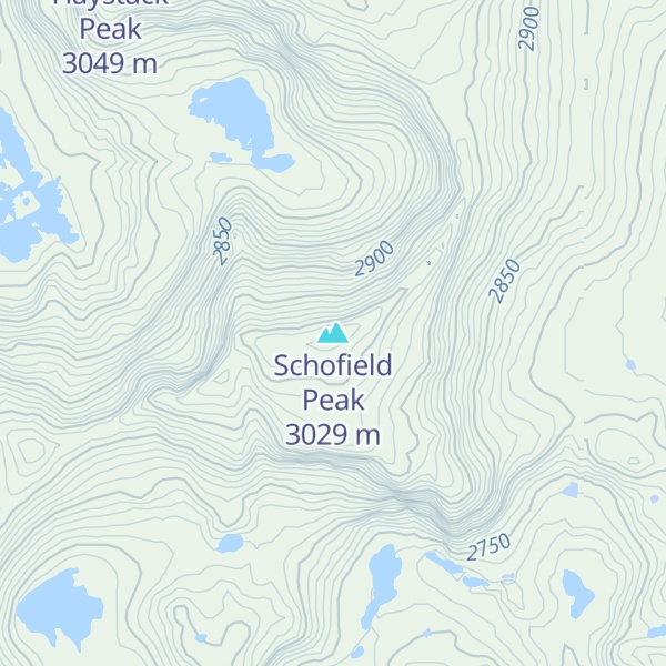 Map of Schofield Peak