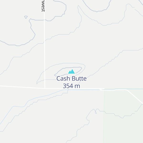 Map of Cash Butte