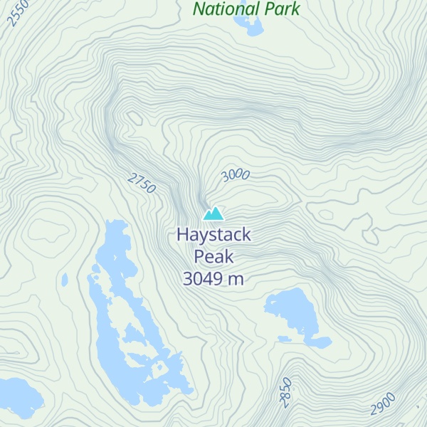 Map of Haystack Peak