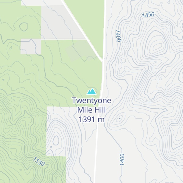 Map of Twentyone Mile Hill