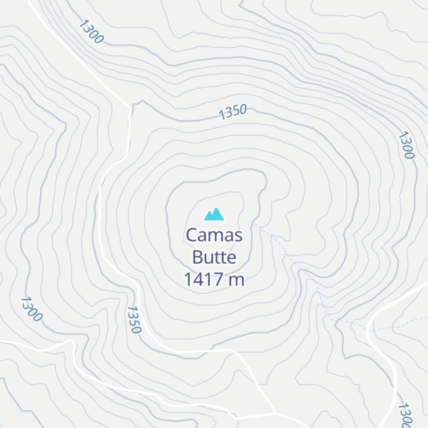 Map of Camas Butte