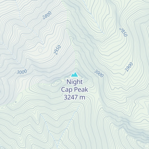 Map of Night Cap Peak