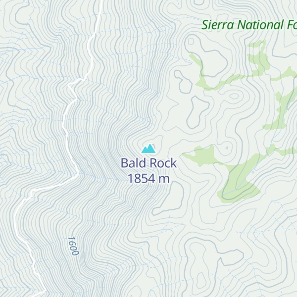 Map of Bald Rock
