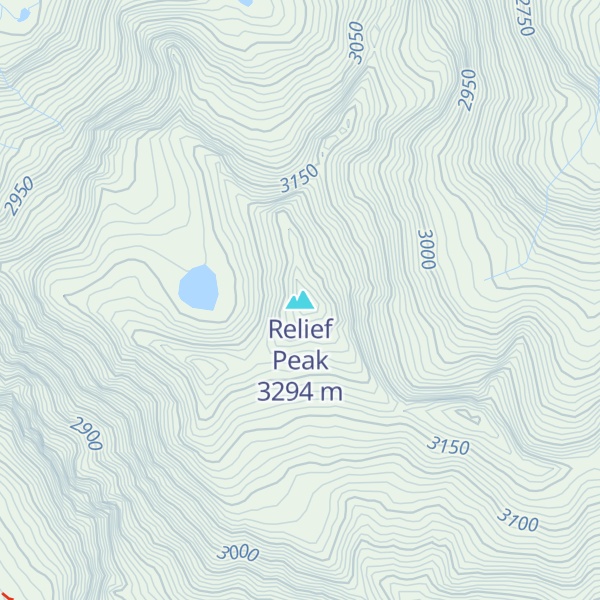 Map of Relief Peak