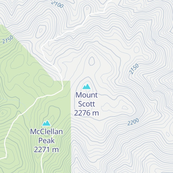 Map of Mount Scott
