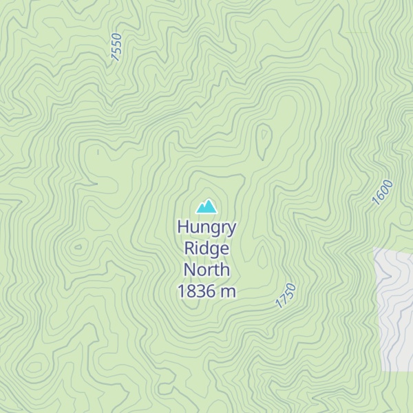 Map of Hungry Ridge North