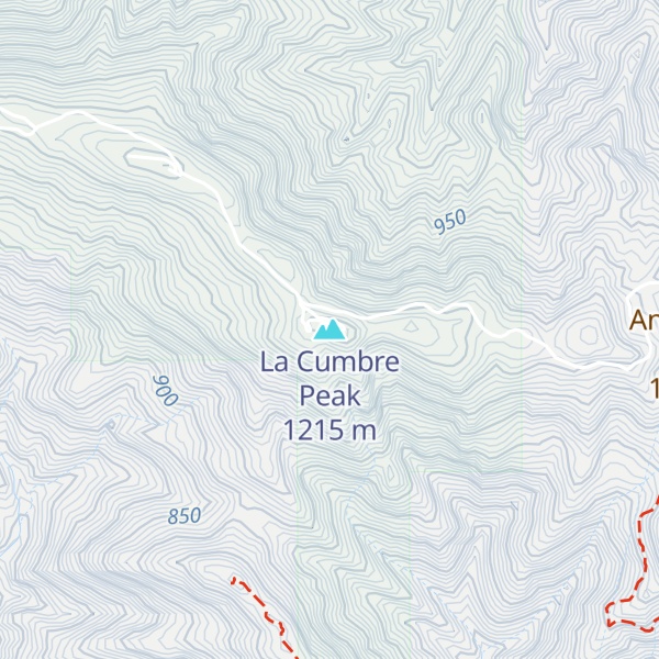 Map of La Cumbre Peak