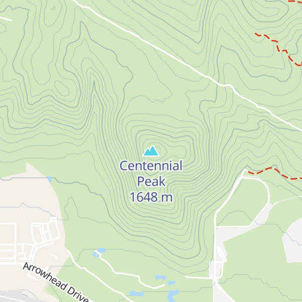 Map of Centennial Peak