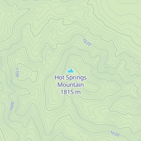 Map of Hot Springs Mountain