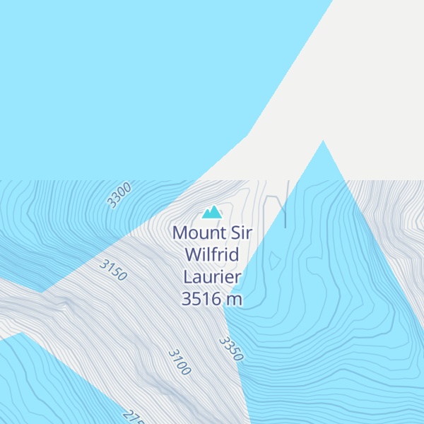 Map of Mount Sir Wilfrid Laurier