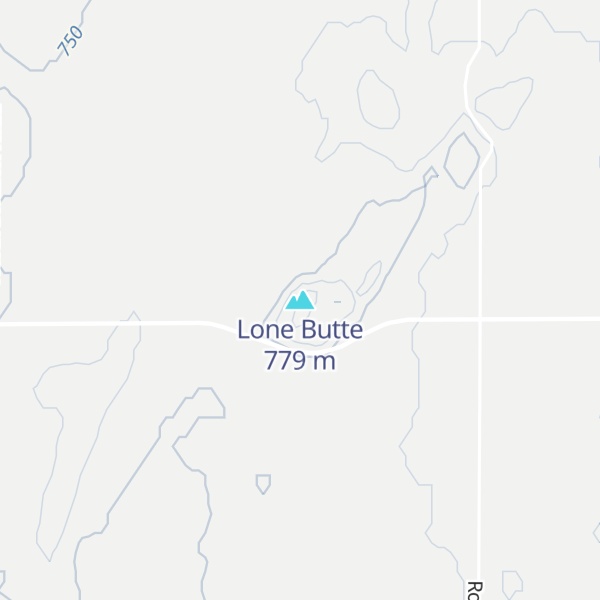 Map of Lone Butte