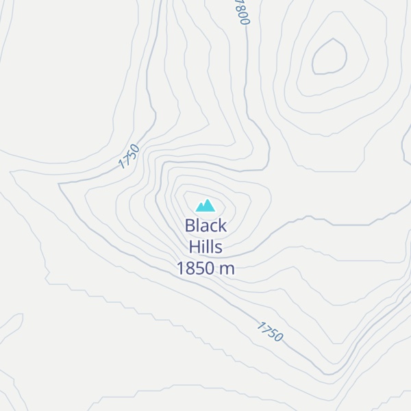 Map of Black Hills