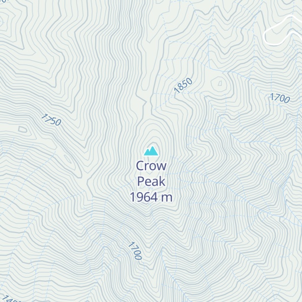 Map of Crow Peak
