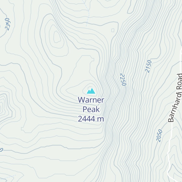 Map of Warner Peak