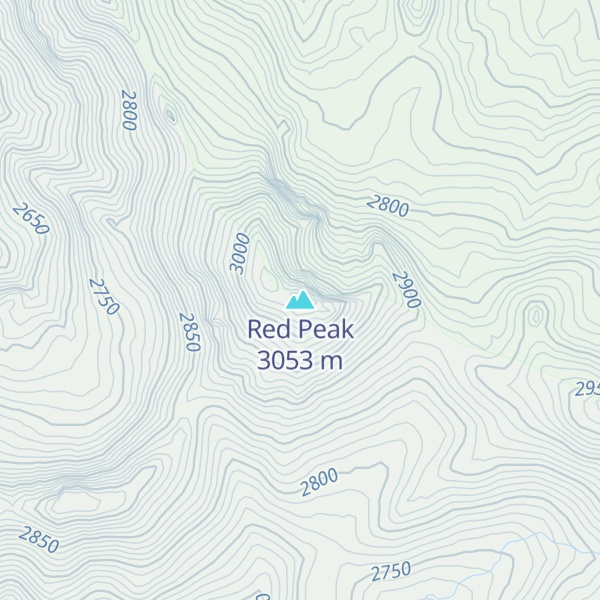 Map of Red Peak