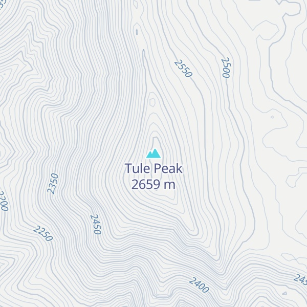 Map of Tule Peak