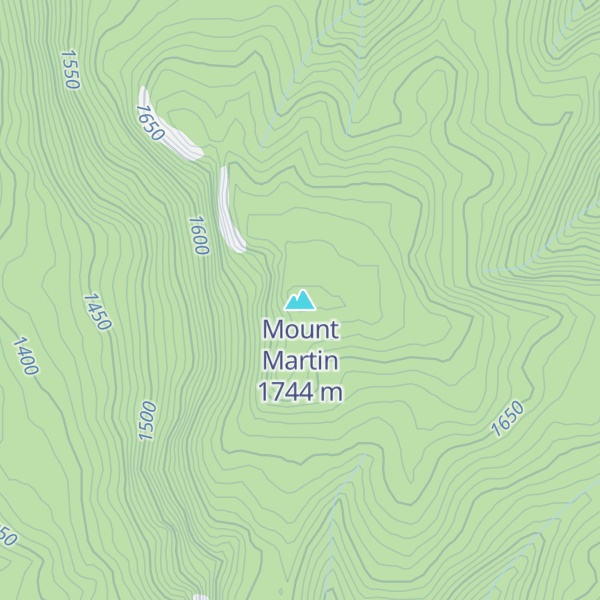 Map of Mount Martin