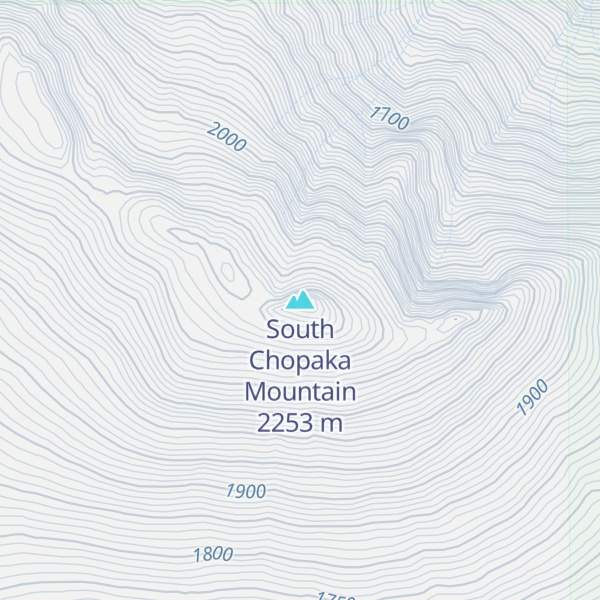 Map of South Chopaka Mountain