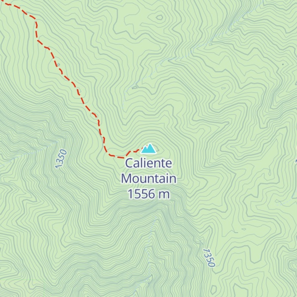 Map of Caliente Mountain