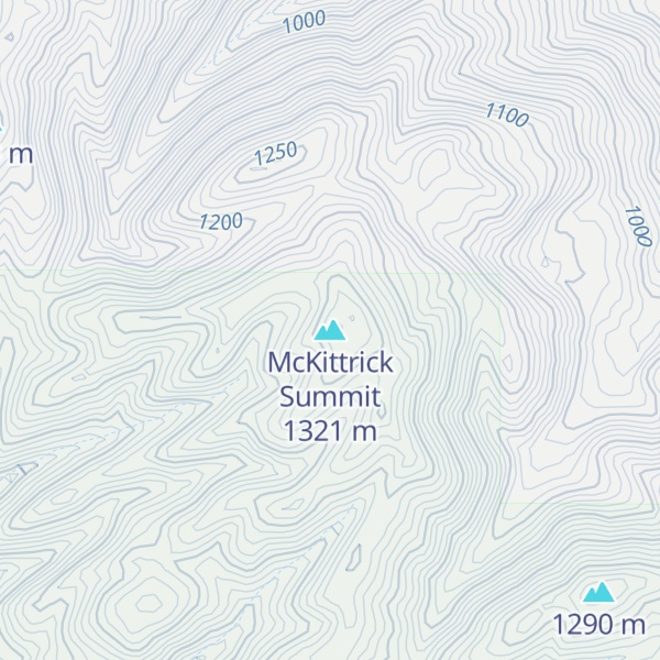 Map of McKittrick Summit