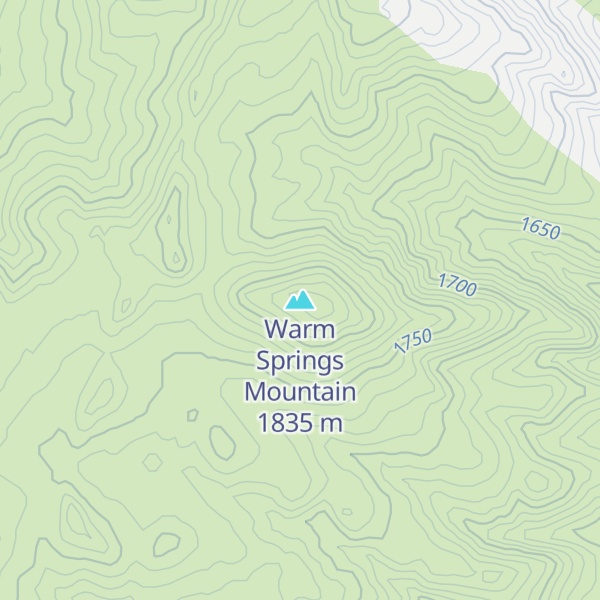 Map of Warm Springs Mountain