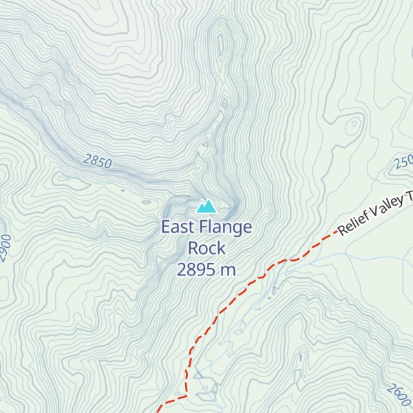Map of East Flange Rock
