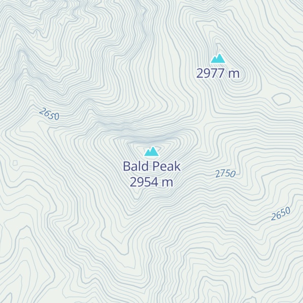 Map of Bald Peak
