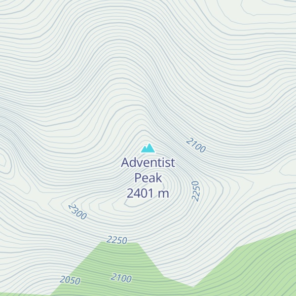 Map of Adventist Peak
