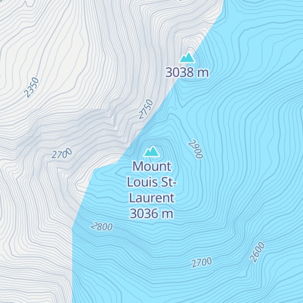 Map of Mount Louis St-Laurent
