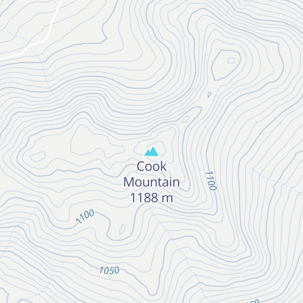 Map of Cook Mountain