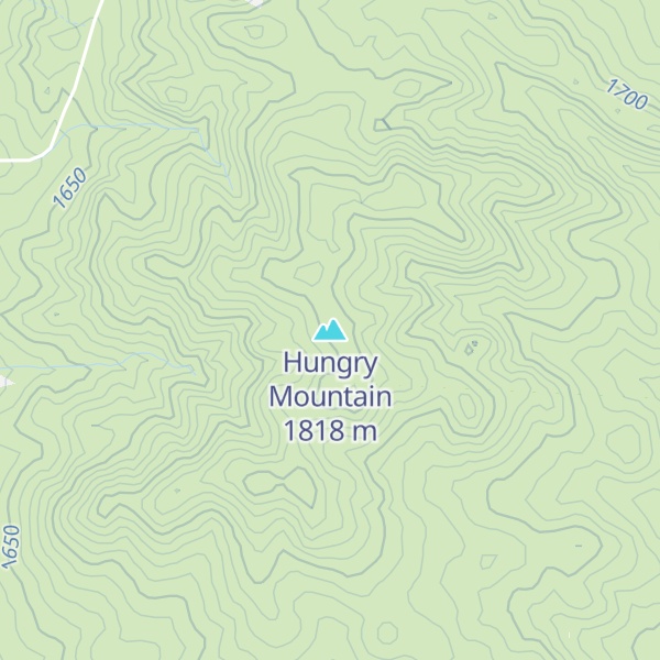 Map of Hungry Mountain