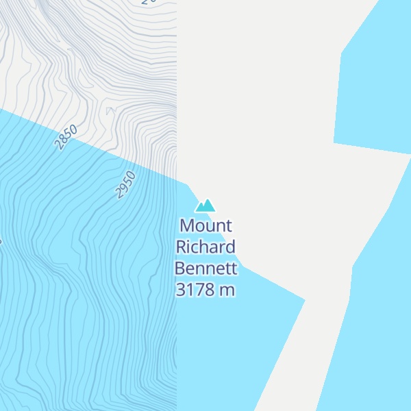 Map of Mount Richard Bennett