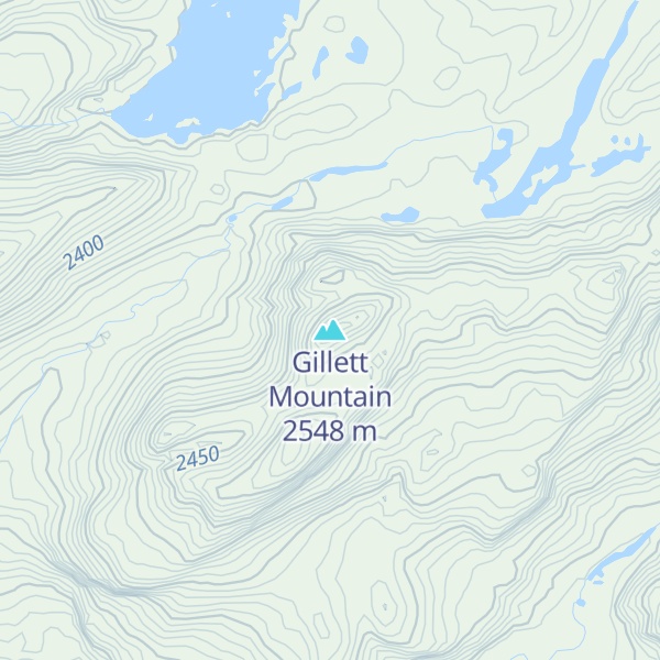 Map of Gillett Mountain
