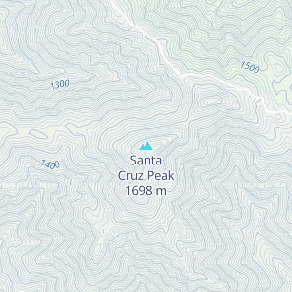 Map of Santa Cruz Peak