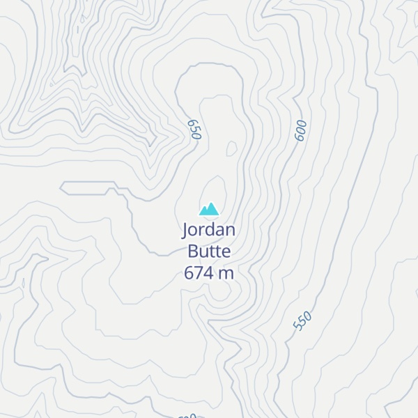 Map of Jordan Butte
